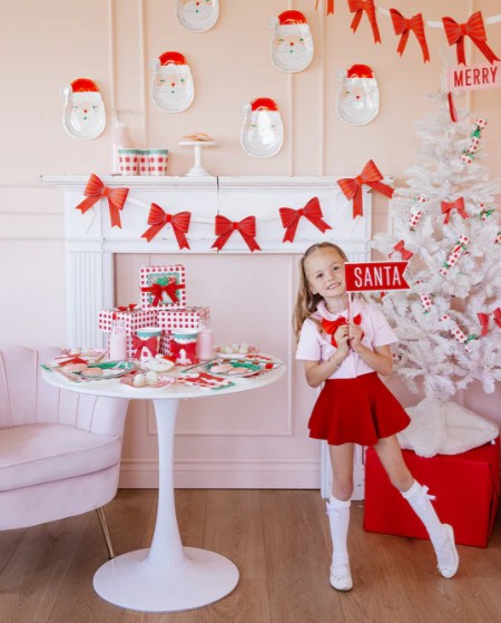 Santa and Merry Felt Pennant Set  Set of 2