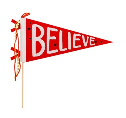 Believe Felt Pennant Set - Set of 2
