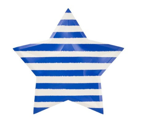 Striped Star Paper Plate - 9.5"