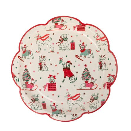 Christmas Puppies Pattern Plate