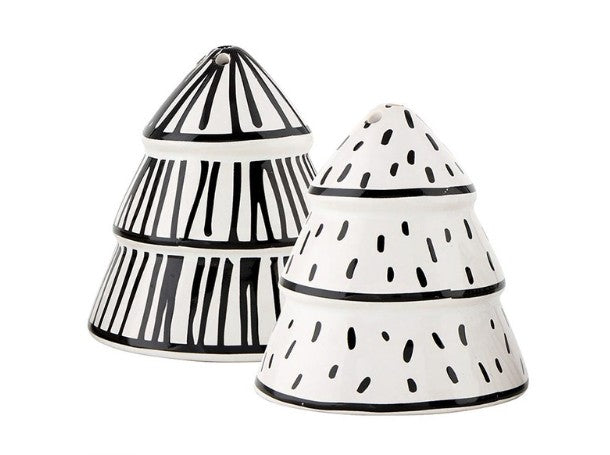 Ceramic Salt + Pepper Tree Shakers