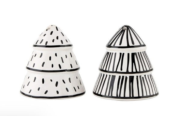 Ceramic Salt + Pepper Tree Shakers