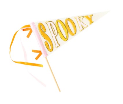 Spooky Glittered Felt Pennant