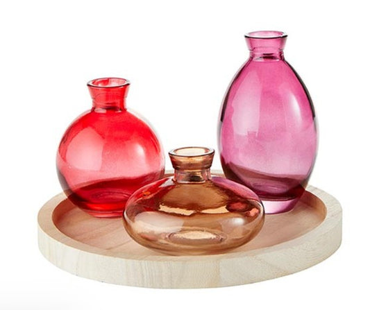 Round Plate Vases - Set of 3