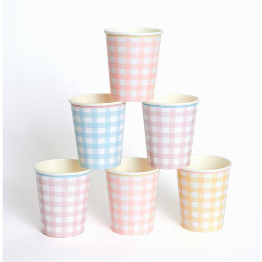 Gingham Cups (Set of 12)