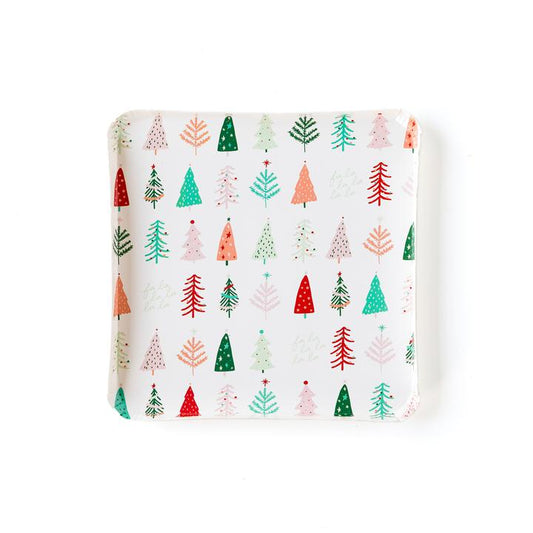Whimsical Christmas Trees Plates - 9"